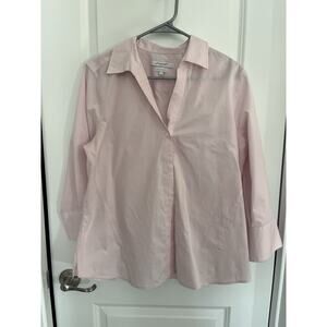 Foxcroft Women’s Size L Wrinkle Free Button Down 3/4 Sleeve Blouse